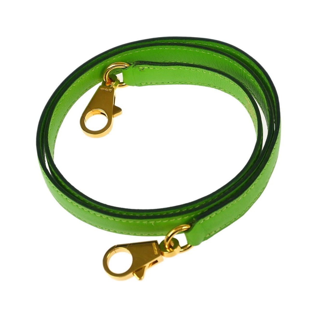 Hermes Kelly Shoulder Strap Leather, Green, Leather, Straps