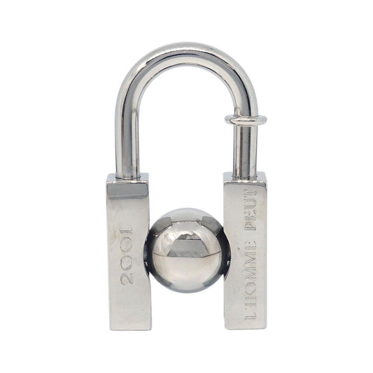 Hermes LHomme Peut Embellir La Terre Cadena Lock Charm Metal, Silver, Silver Plated, Charm