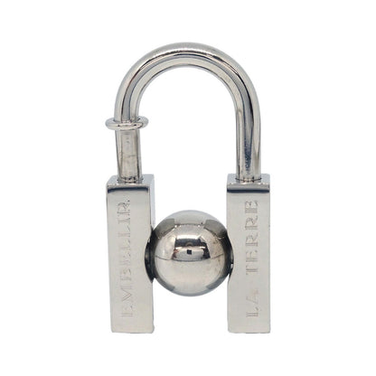 Hermes LHomme Peut Embellir La Terre Cadena Lock Charm Metal, Silver, Silver Plated, Charm