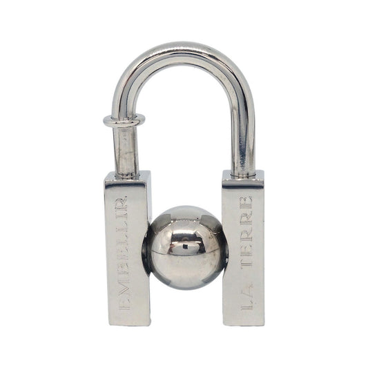 Hermes LHomme Peut Embellir La Terre Cadena Lock Charm Metal, Silver, Silver Plated, Charm