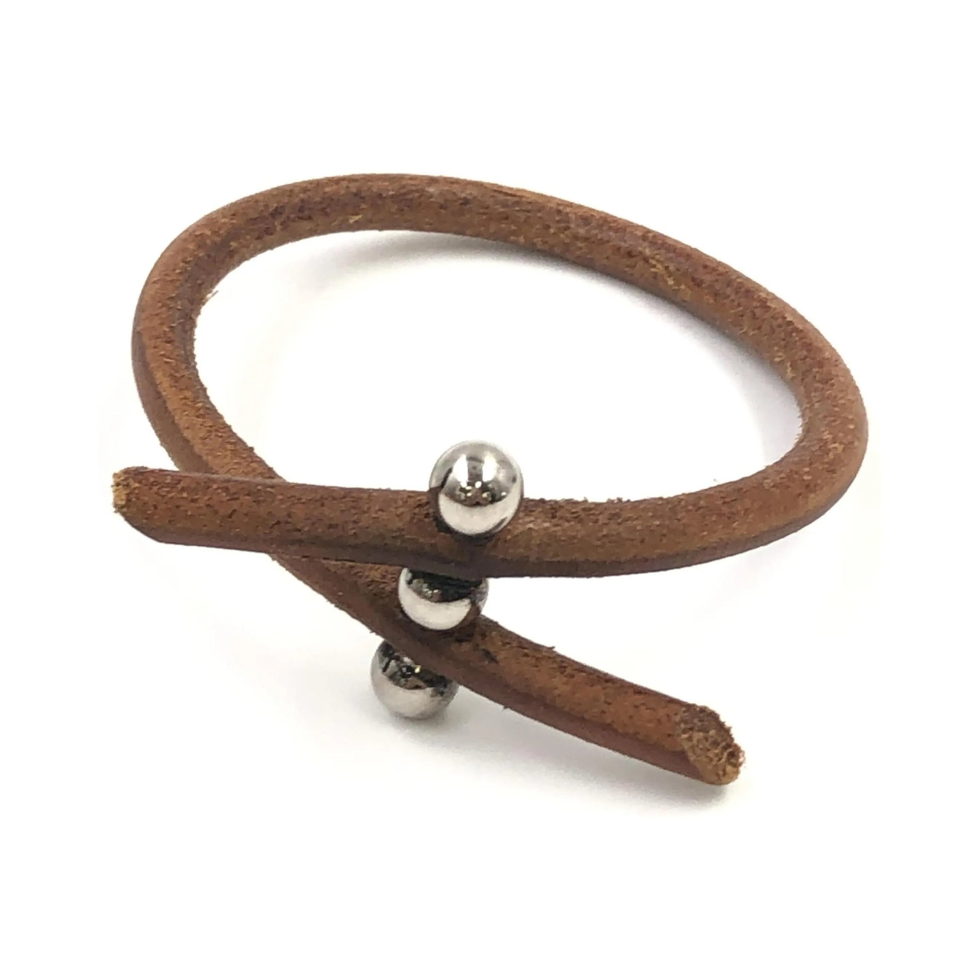 Hermes Lock Bracelet Leather and Metal, Brown, Leather, Bracelet