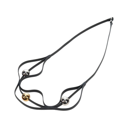 Hermes Météore Leather, Black, Leather, Necklace