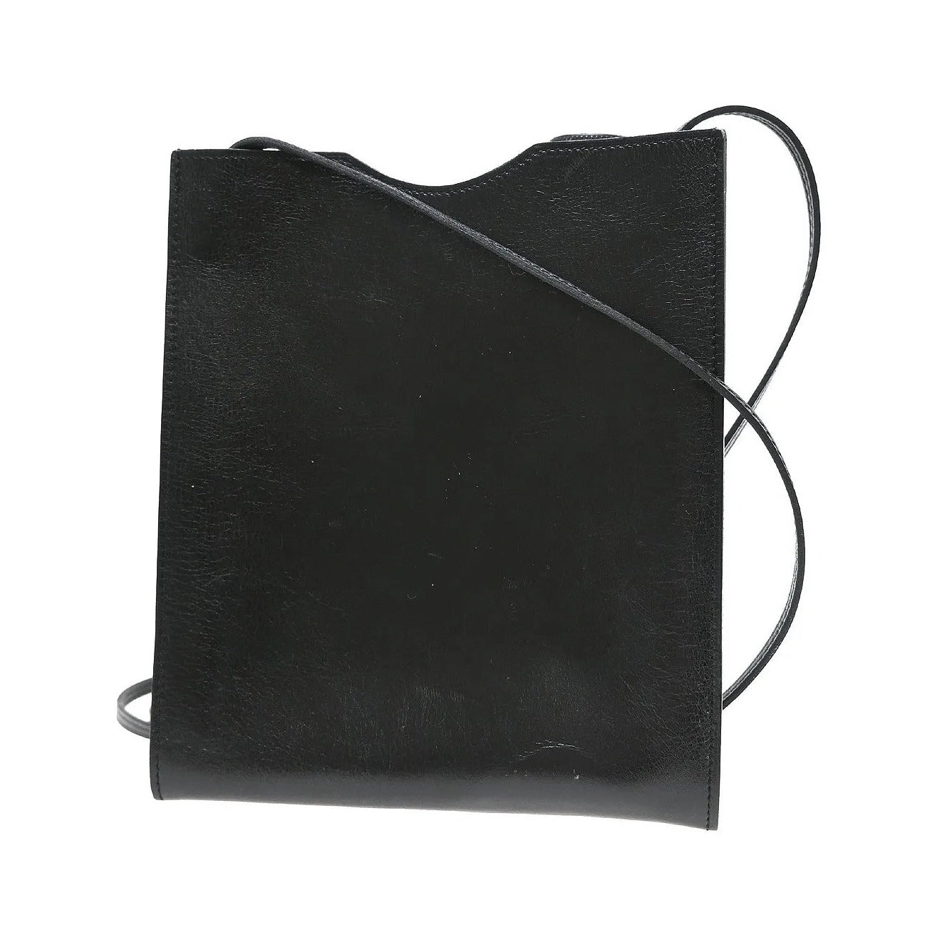 Hermes Onimaitou Leather, Black, Leather, Shoulder Bag