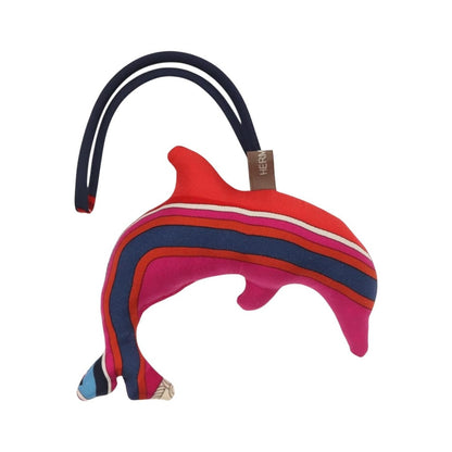 Hermes Petit H Dolphin Bag Charm Silk, Purple, Silk, Charm