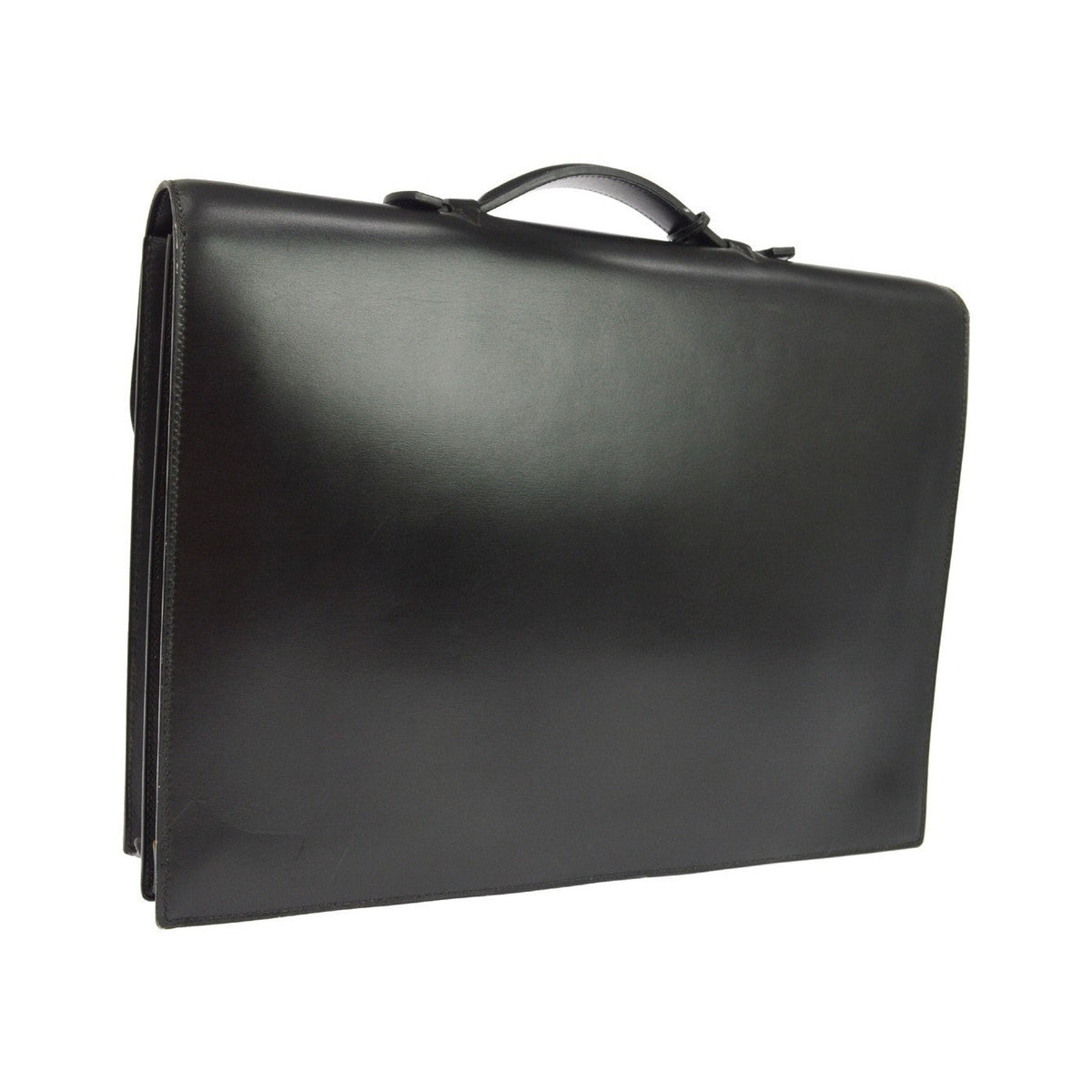 Hermes Sac a Depeches Box Calf, Black, Leather, Handbag