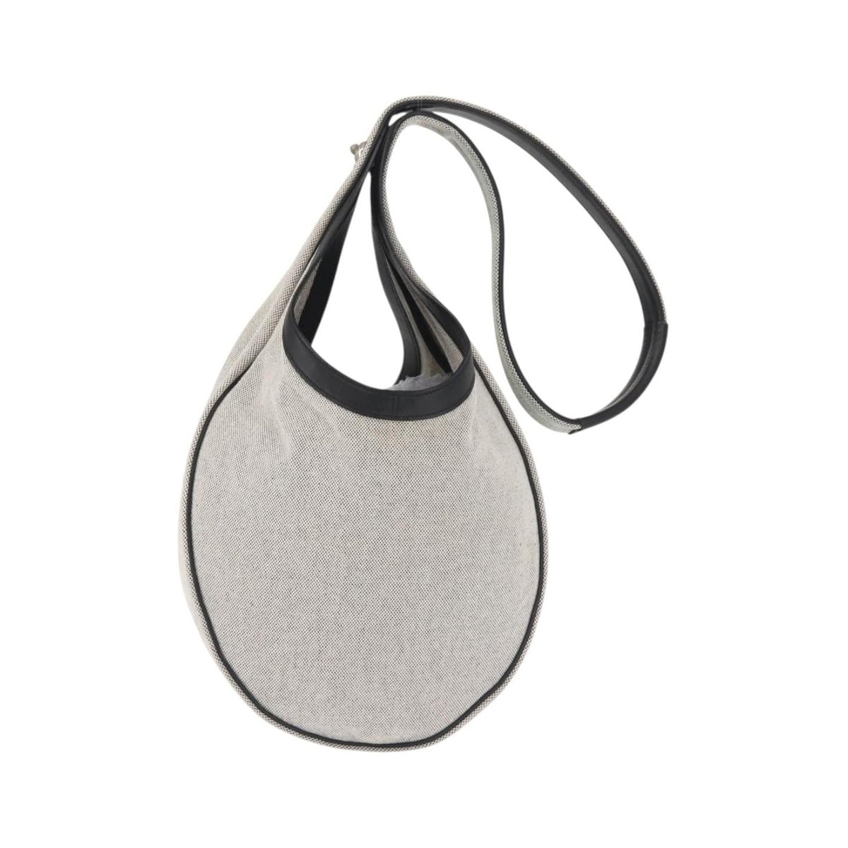 Hermes Sac Luco Canvas with Leather, Gray, Canvas, Handbag