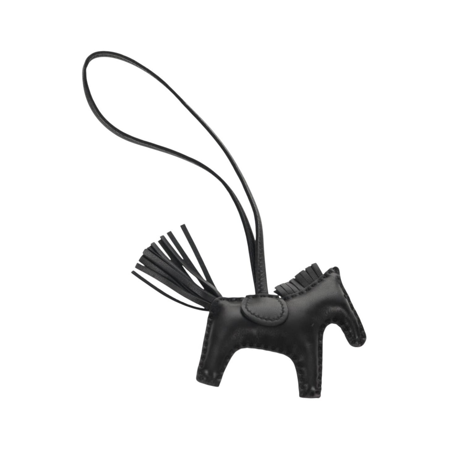 Hermes So Black GriGri Rodeo Bag Charm Leather, Black, Leather, Charm