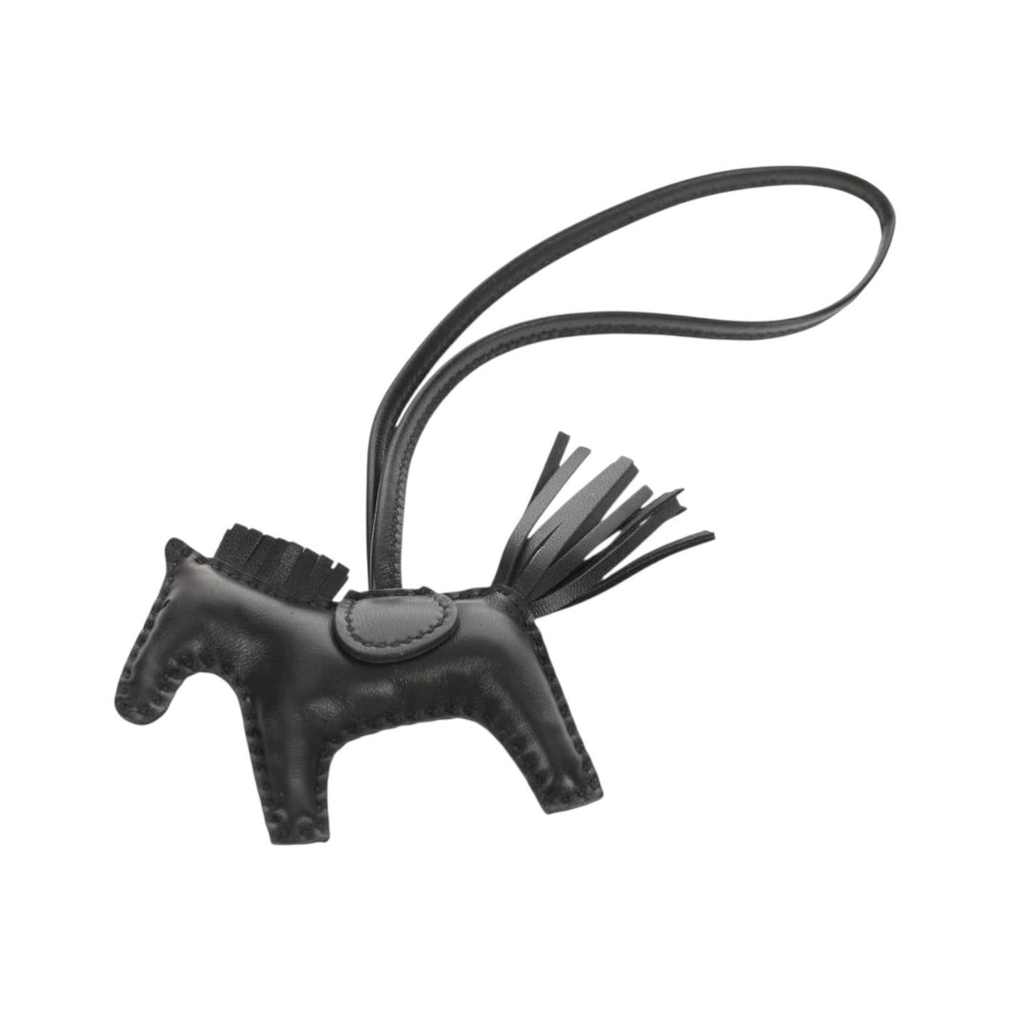 Hermes So Black GriGri Rodeo Bag Charm Leather, Black, Leather, Charm