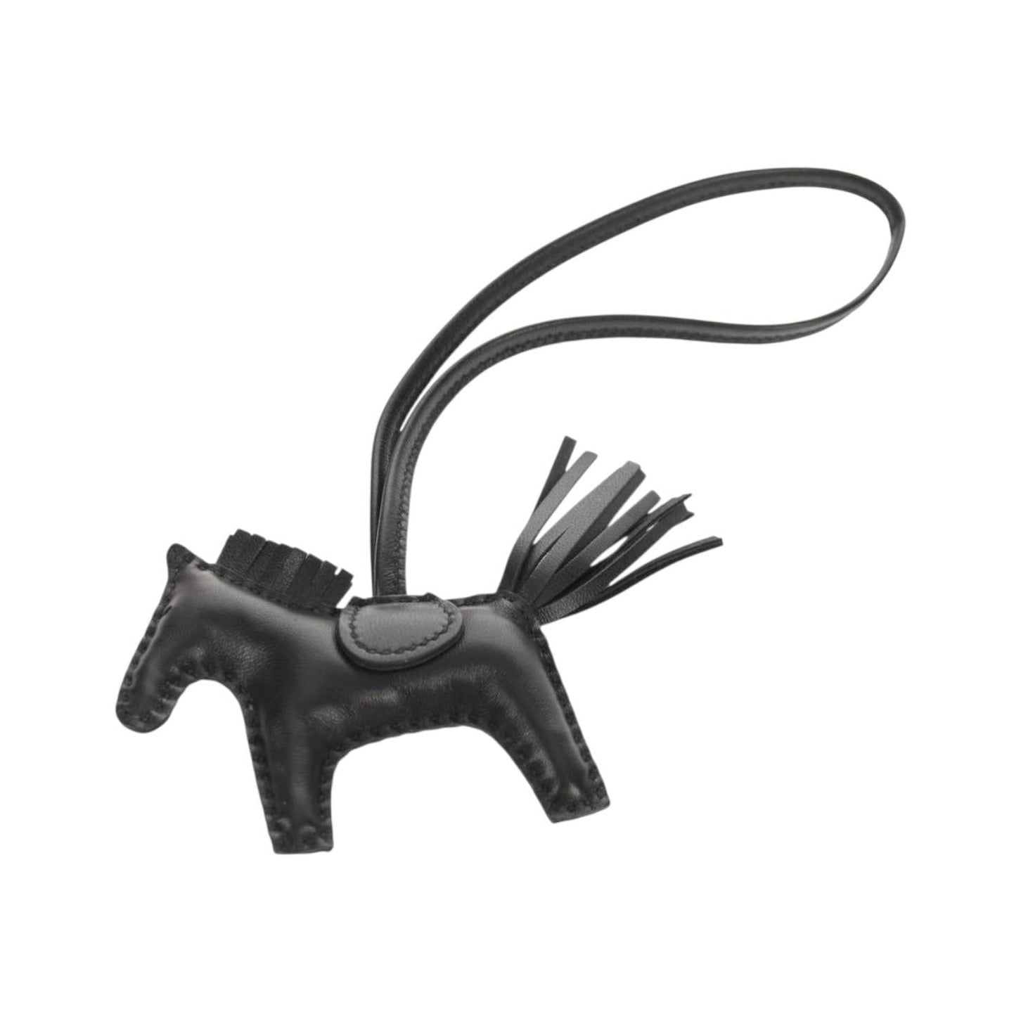Hermes So Black GriGri Rodeo Bag Charm Leather, Black, Leather, Charm
