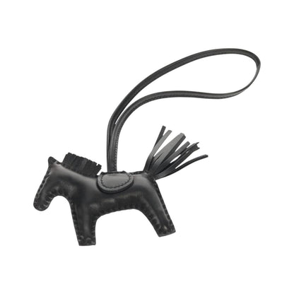 Hermes So Black GriGri Rodeo Bag Charm Leather, Black, Leather, Charm