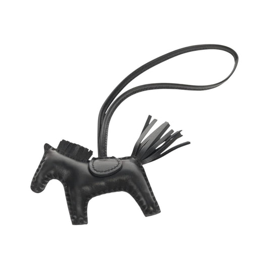 Hermes So Black GriGri Rodeo Bag Charm Leather, Black, Leather, Charm