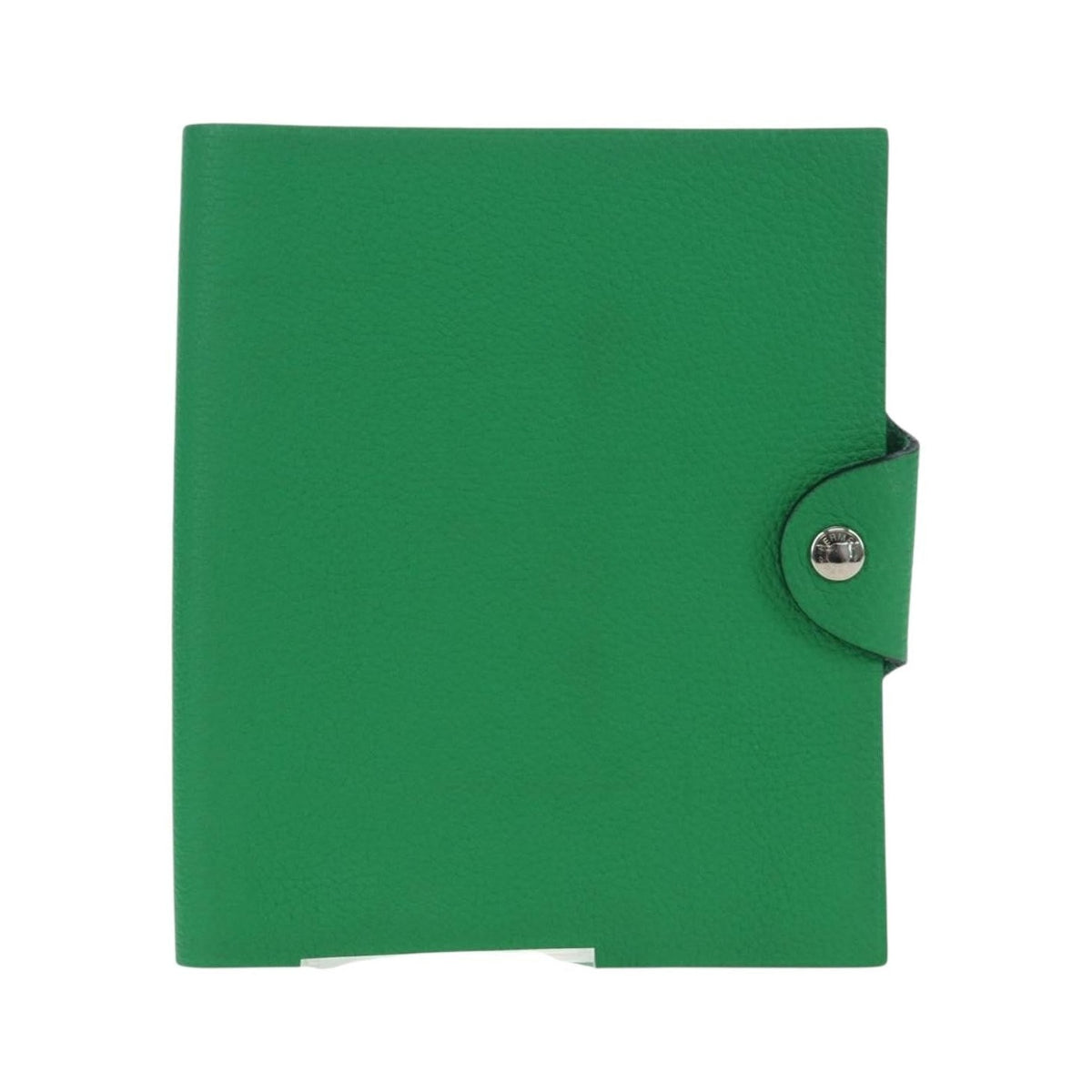Hermes Ulysse Agenda Cover Leather, Green, Leather, Wallet