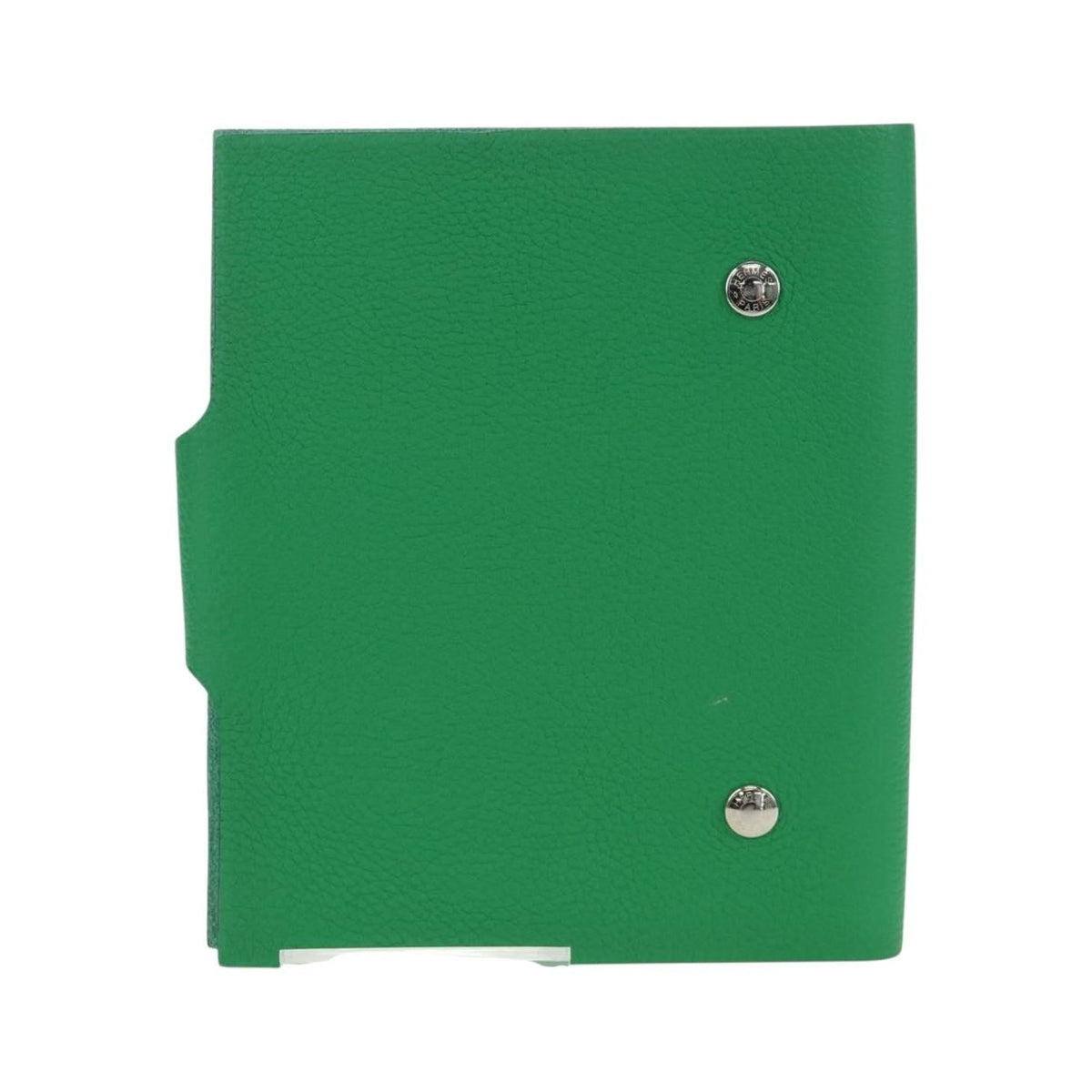 Hermes Ulysse Agenda Cover Leather, Green, Leather, Wallet