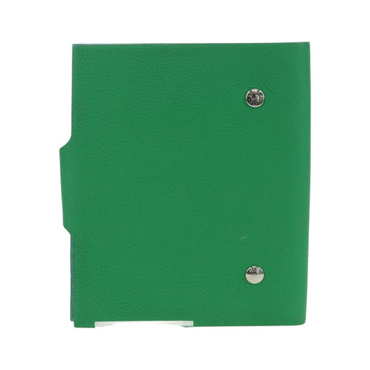 Hermes Ulysse Agenda Cover Leather, Green, Leather, Wallet