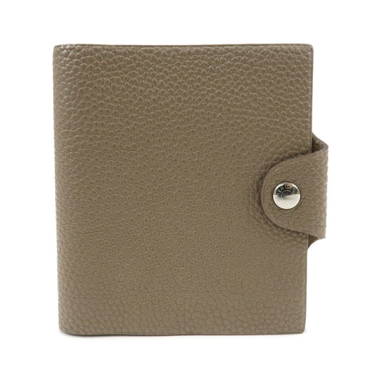 Hermes Ulysses Agenda Cover Leather, Beige, Leather, Briefcase