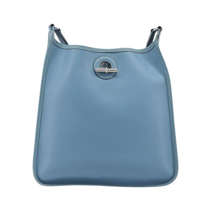 Hermes Vespa Courchevel, Blue, Leather, Shoulder Bag