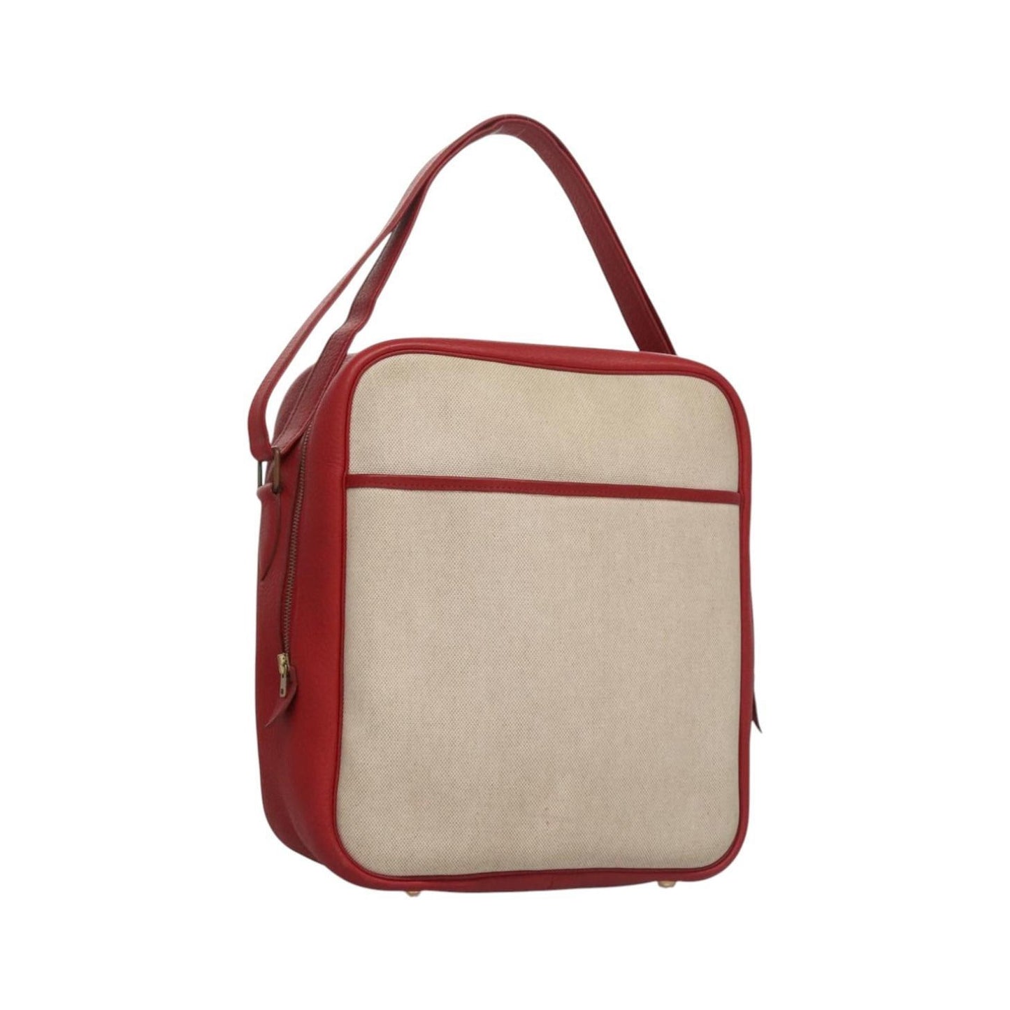 Hermes Victoria Messenger Toile with Leather, Beige, Canvas, Crossbody bag
