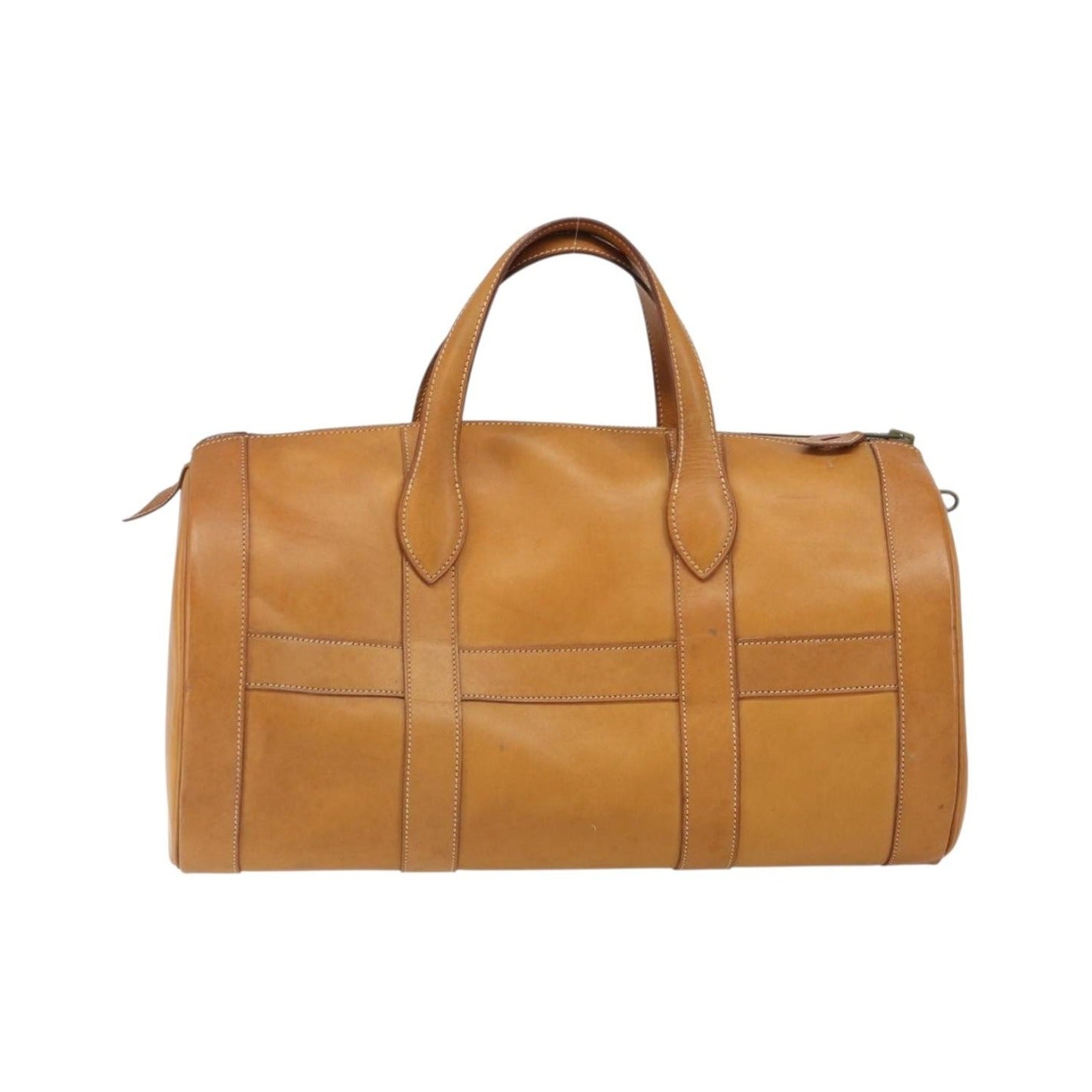 Hermes Vintage Convertible Boston Leather, Brown, Leather, Travel Bag
