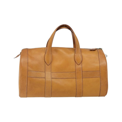 Hermes Vintage Convertible Boston Leather, Brown, Leather, Travel Bag