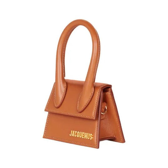 Jacquemus Le Chiquito Mini Leather, Brown, Calfskin, Handbag