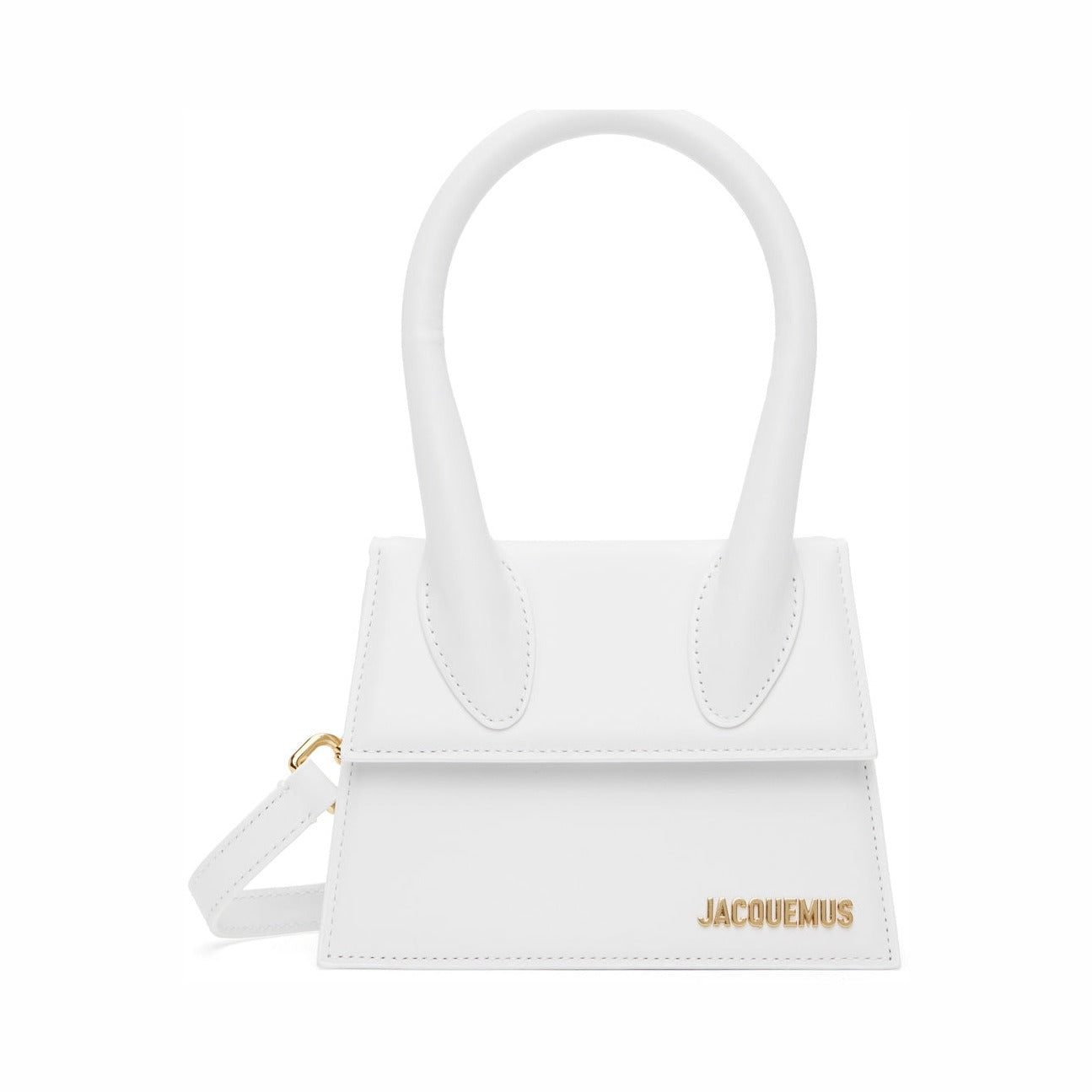 Jacquemus Le Chiquito Moyen Leather, White, Leather, Handbag