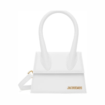 Jacquemus Le Chiquito Moyen Leather, White, Leather, Handbag