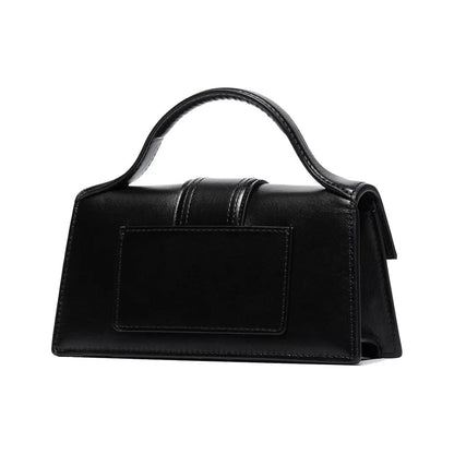 Jacquemus Le Grand Bambino Flap Leather, Black, Leather, Handbag