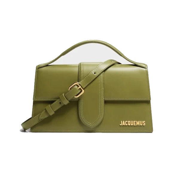 Jacquemus Le Grand Bambino Flap Leather, Green, Leather, Handbag