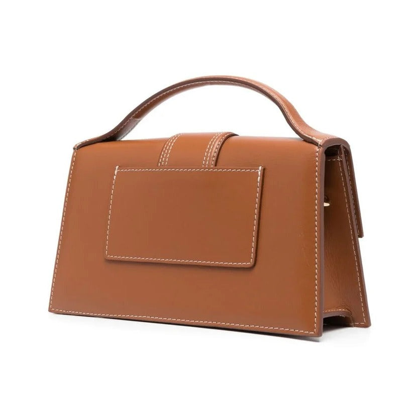 Jacquemus Le Grand Bambino Flap Leather, Camel, Leather, Handbag