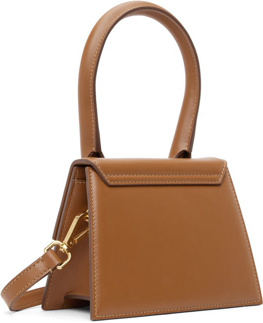 Jacquemus Le Chiquito Mini Leather, BROWN, LEATHER, Handbag