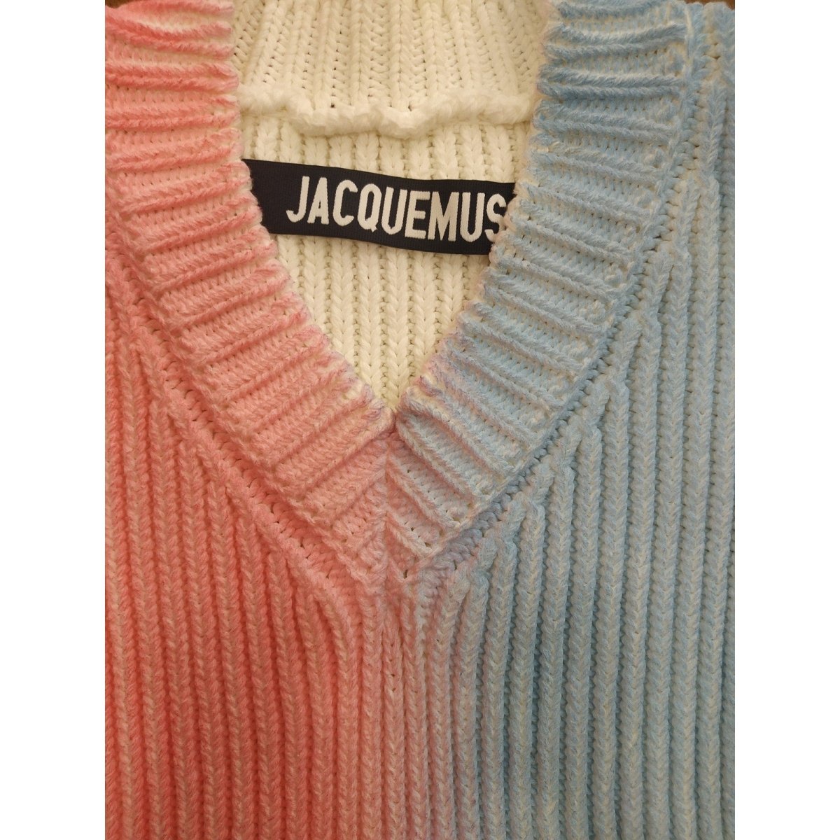 JACQUEMUS Ribbed Cropped Sweater Top - Brandsamsara
