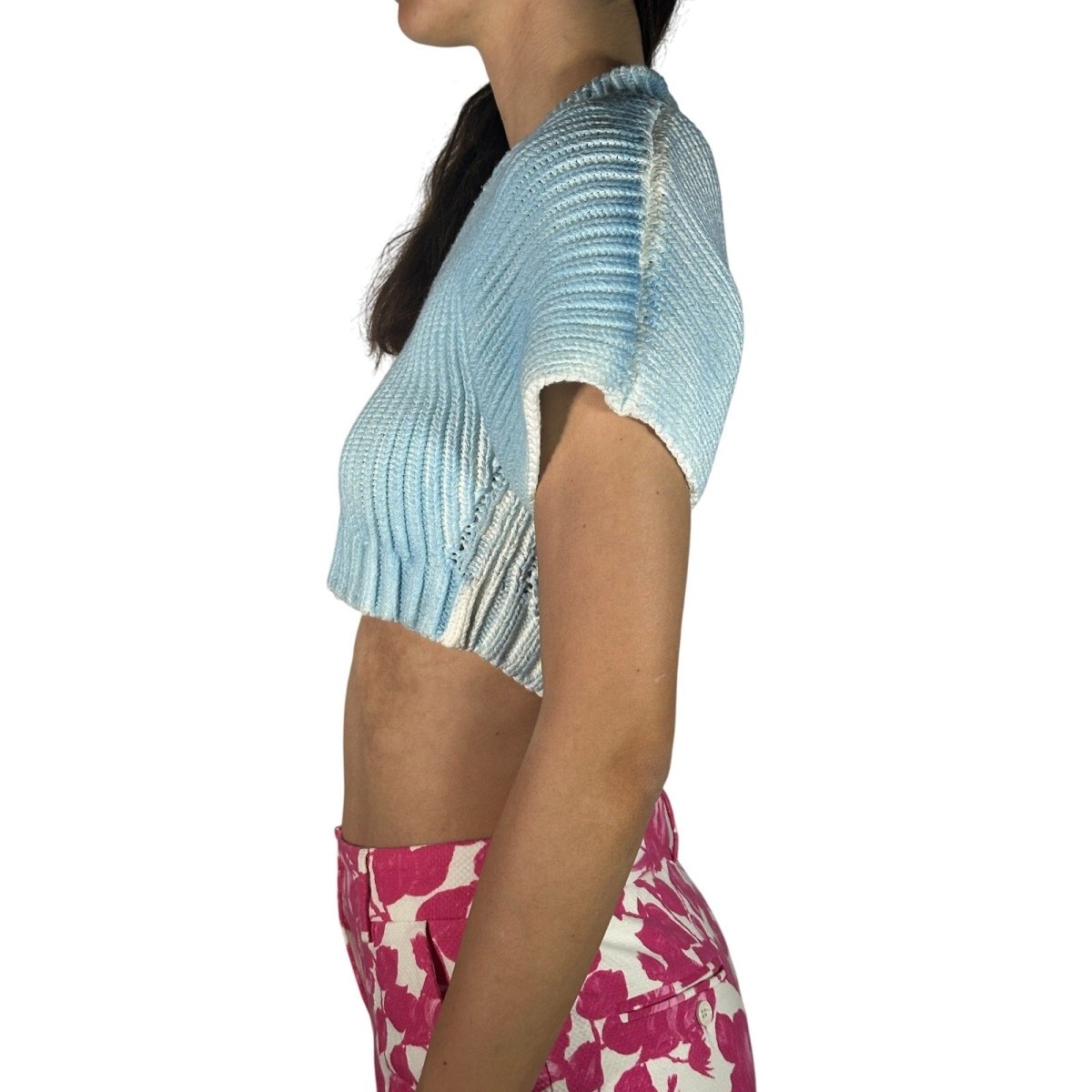 JACQUEMUS Ribbed Cropped Sweater Top - Brandsamsara