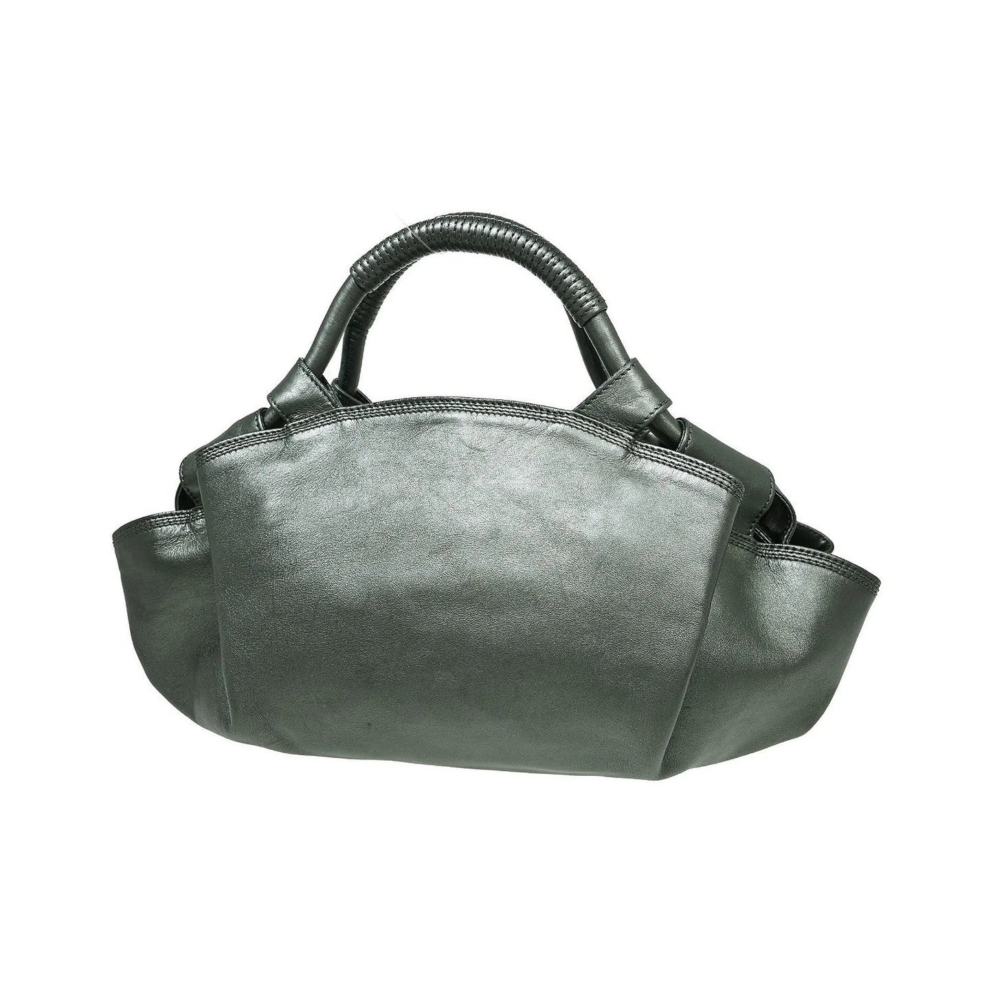 Loewe Aire Hobo Leather, Gray, Leather, Handbag