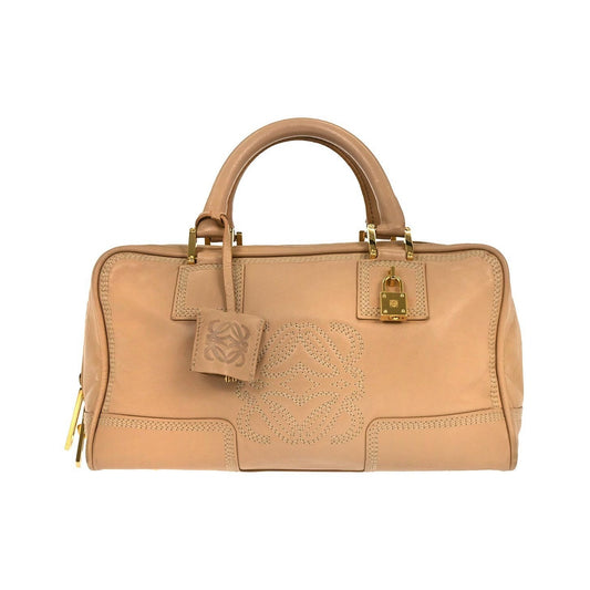 Loewe Amazona Leather, Beige, Leather, Handbag