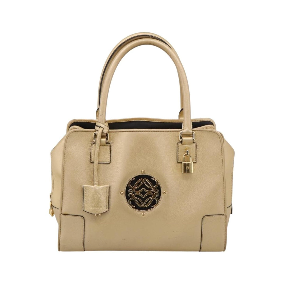 Loewe Amazona Leather, Gold, Leather, Handbag