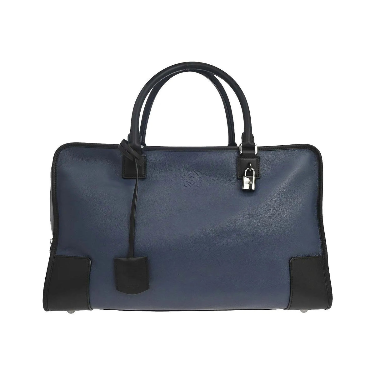 Loewe Amazona NM Leather, Navy, Leather, Handbag