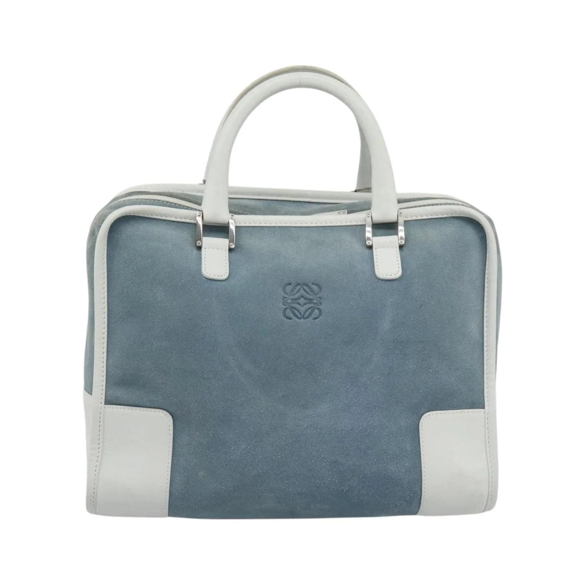 Loewe Amazona Suede, Blue, Suede, Handbag