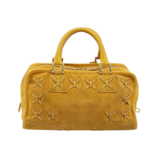 Loewe Amazona Suede, Yellow, Suede, Handbag