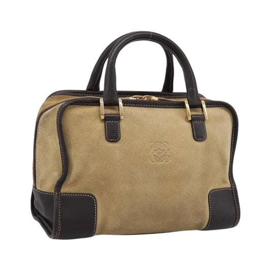 Loewe Amazona Suede, Beige, Suede, Handbag