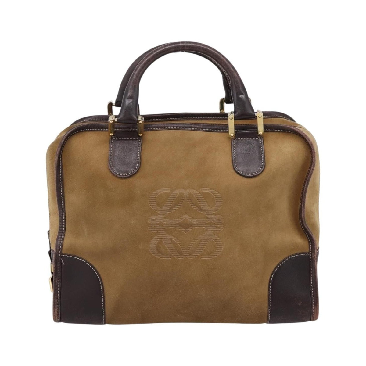 Loewe Amazona Suede, Beige, Suede, Handbag
