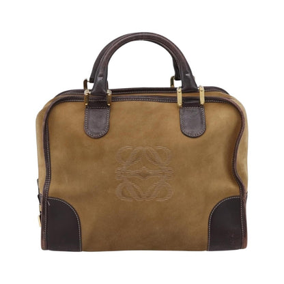 Loewe Amazona Suede, Beige, Suede, Handbag