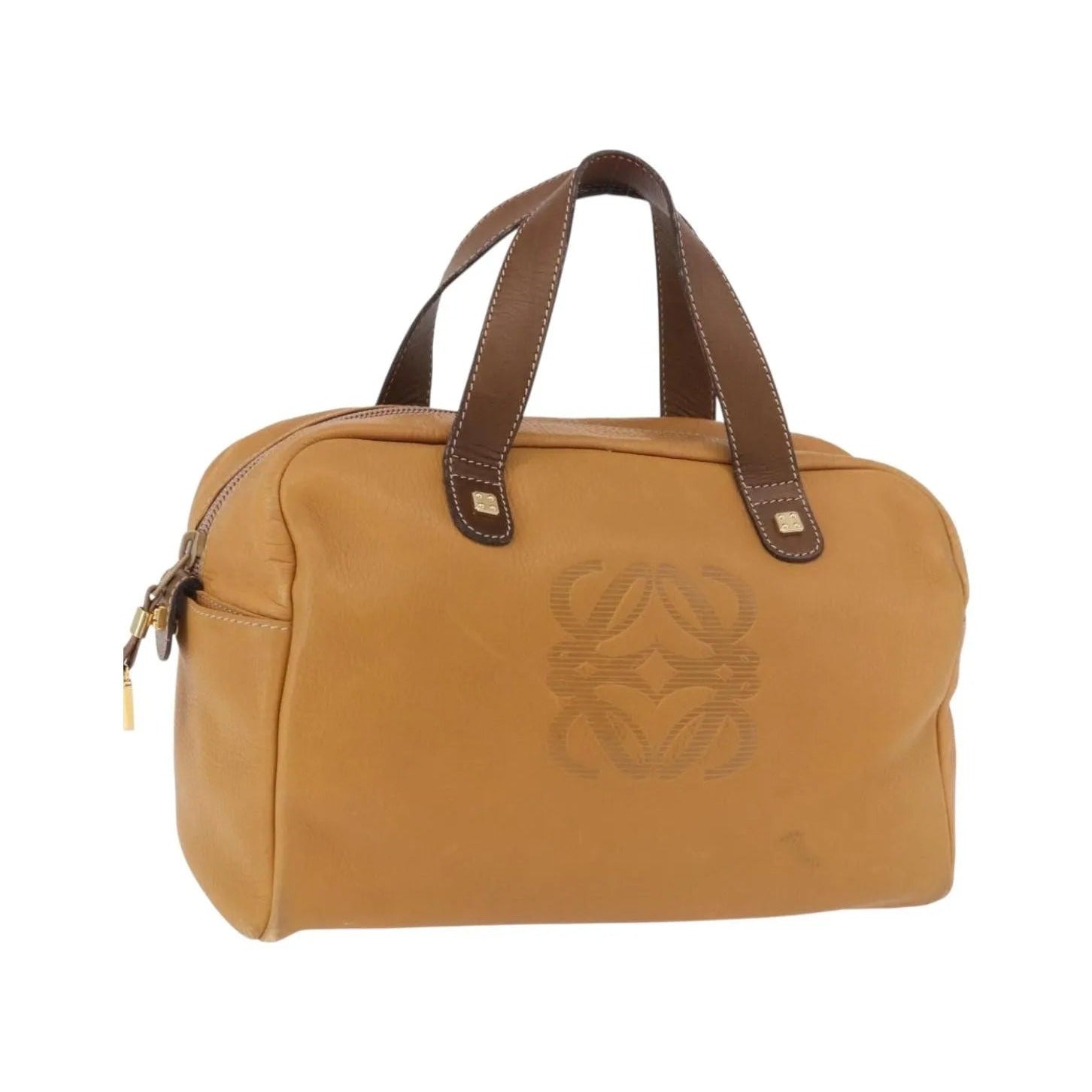 Loewe Anagram Leather, Beige, Leather, Handbag