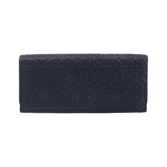 Loewe Anagram Leather, Navy, Leather, Wallet