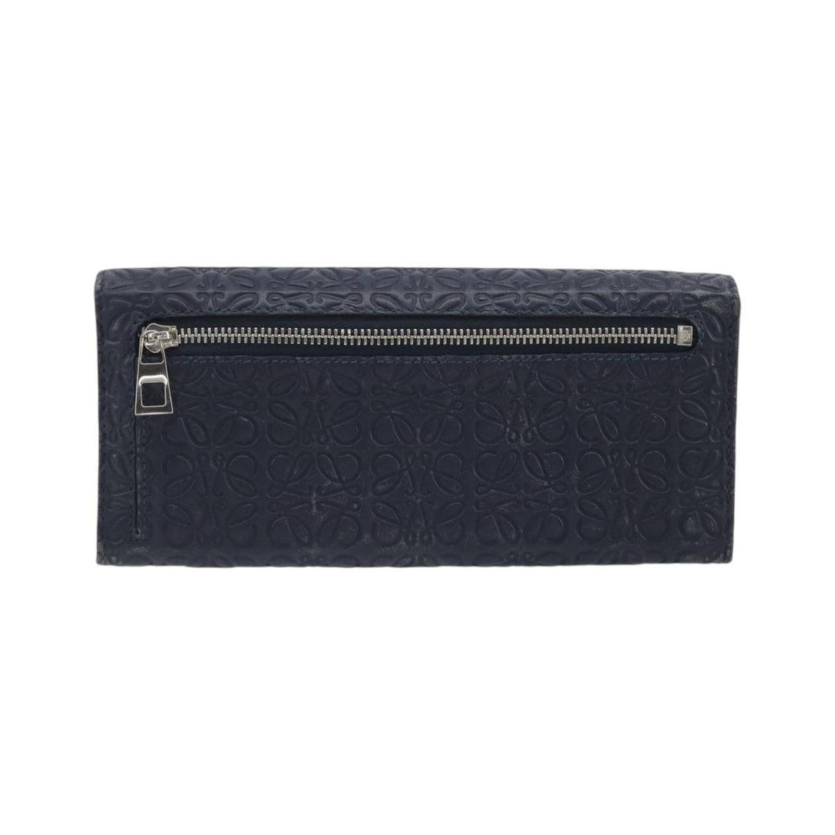 Loewe Anagram Leather, Navy, Leather, Wallet