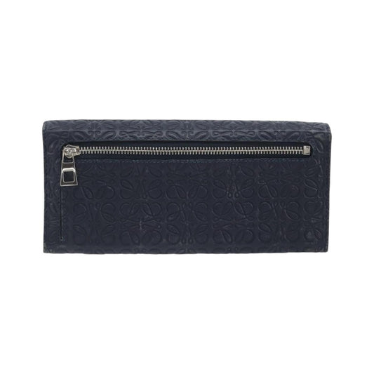 Loewe Anagram Leather, Navy, Leather, Wallet