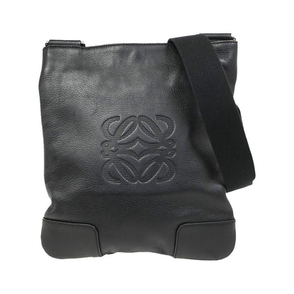 Loewe Anagram Leather, Black, Leather, Shoulder Bag
