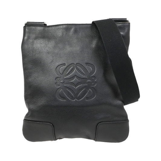 Loewe Anagram Leather, Black, Leather, Shoulder Bag