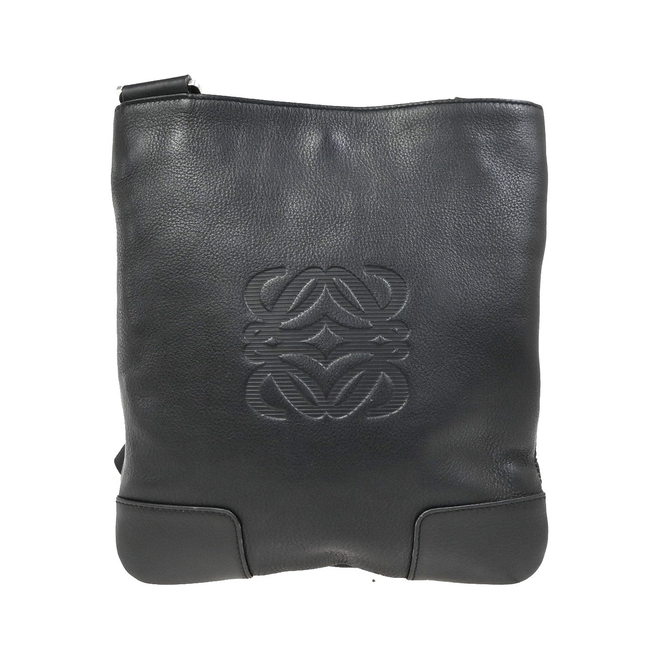 Loewe Anagram Leather, Black, Leather, Shoulder Bag
