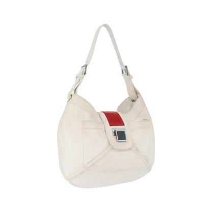 Loewe Anagram Leather, White, Leather, Shoulder Bag