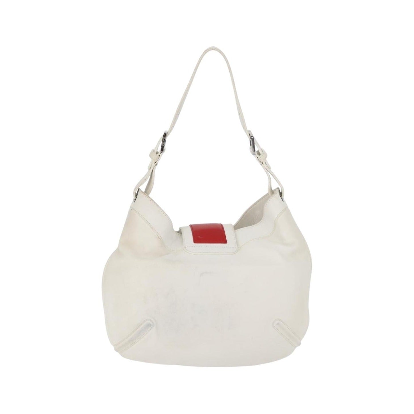 Loewe Anagram Leather, White, Leather, Shoulder Bag